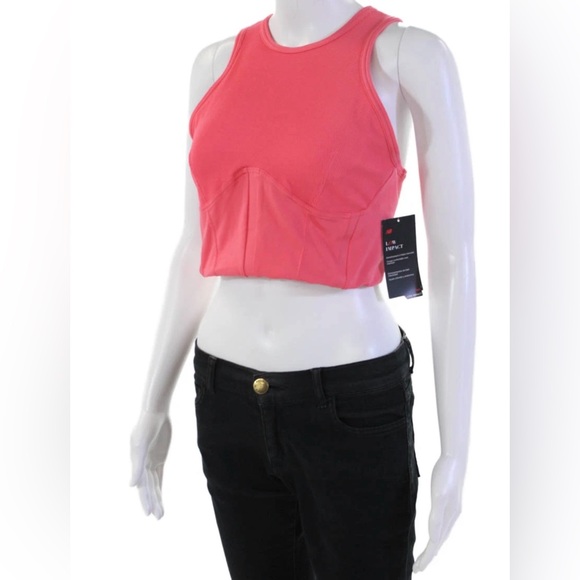 New Balance NWT Women's X Bandier Corset Tank Bra Size Large Watermelon Pink. - Picture 9 of 13